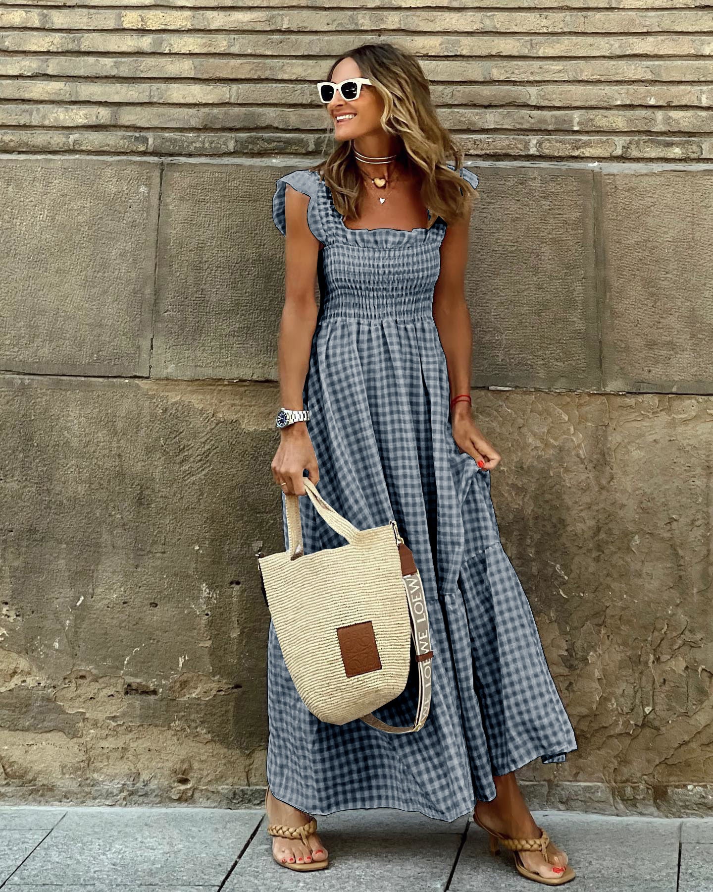 Beautiful Floral Ruffled Long Maxi Dress
