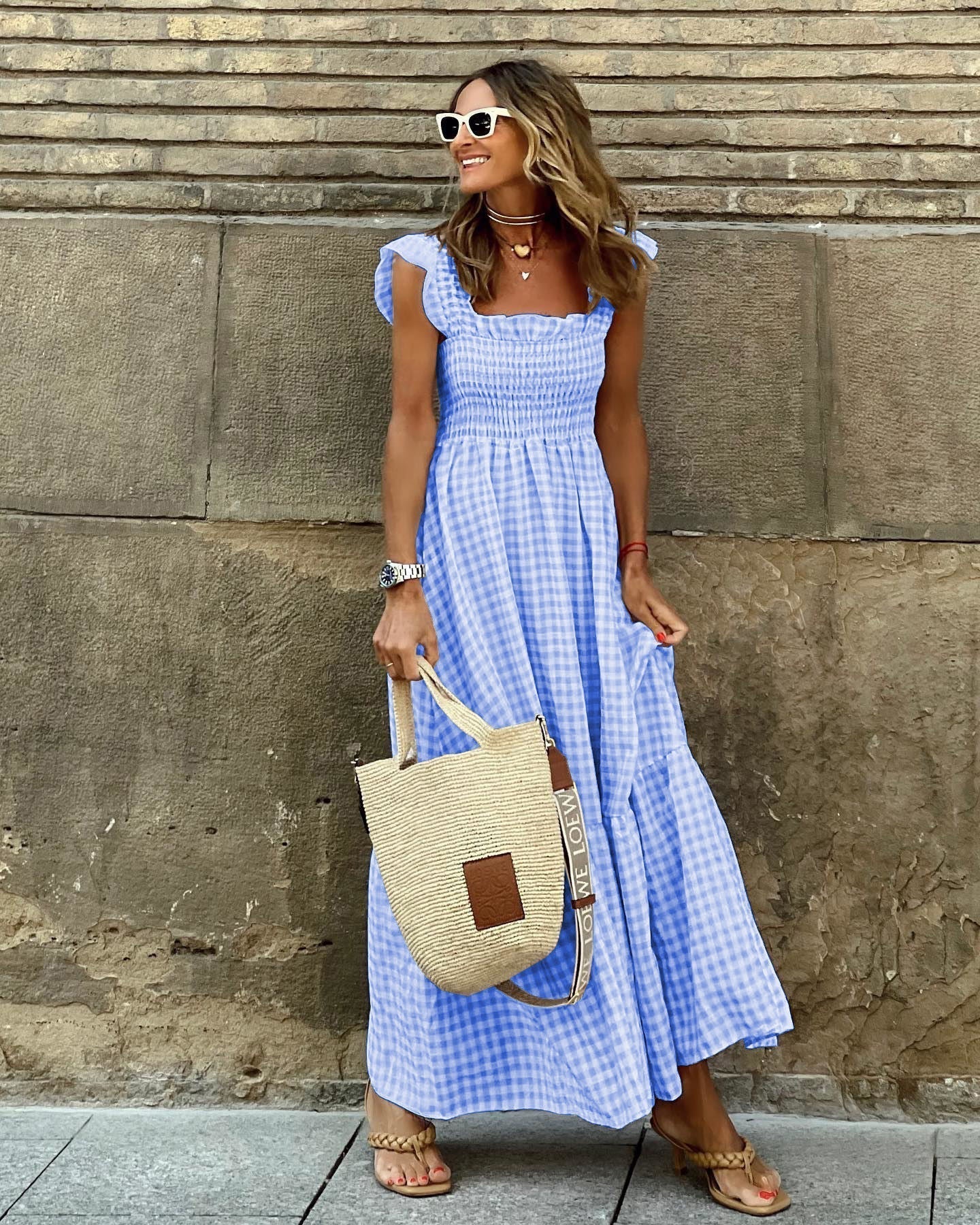 Beautiful Floral Ruffled Long Maxi Dress
