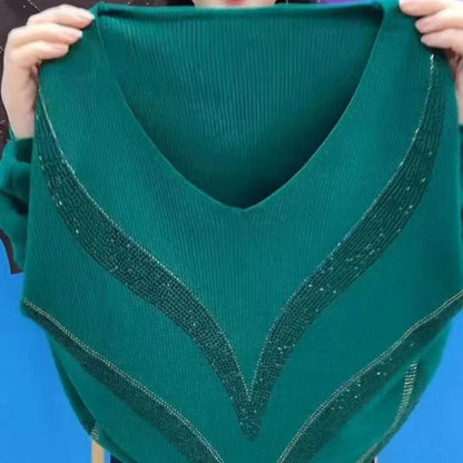Classic V-Neck Winter Sweater