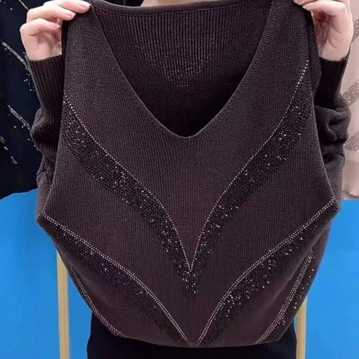 Classic V-Neck Winter Sweater