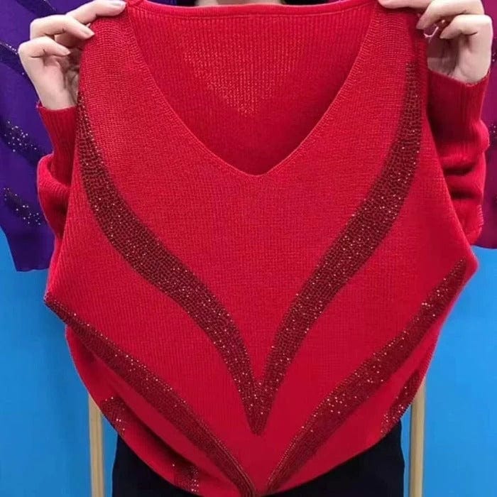 Classic V-Neck Winter Sweater