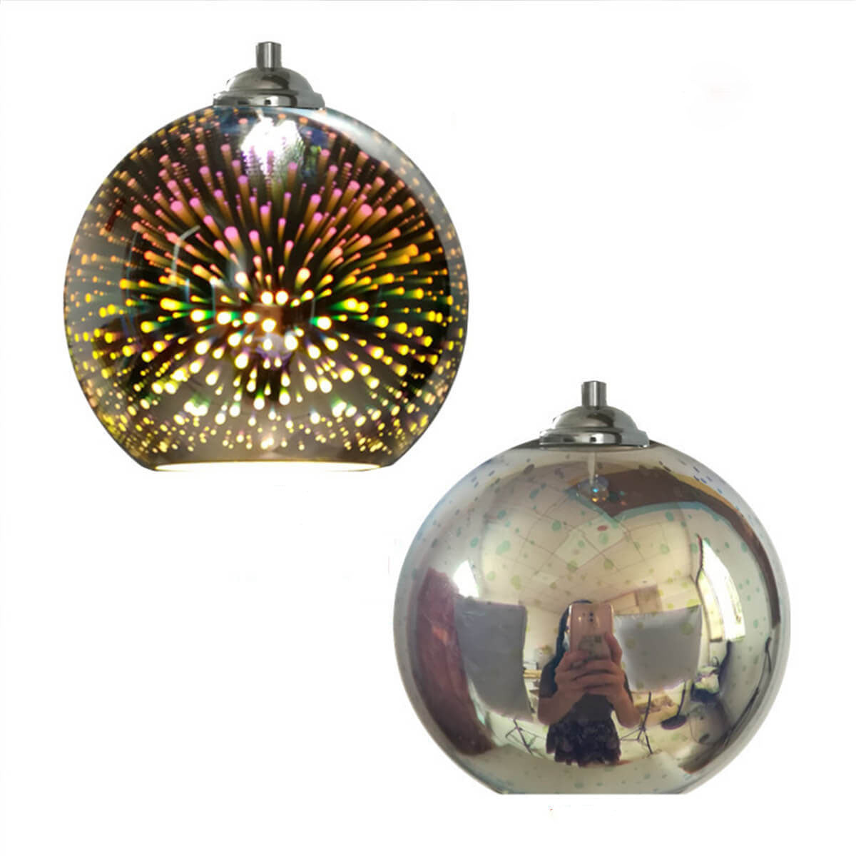 Vibrant 3D Glass Pendant Lamp - Stylish Hanging Light