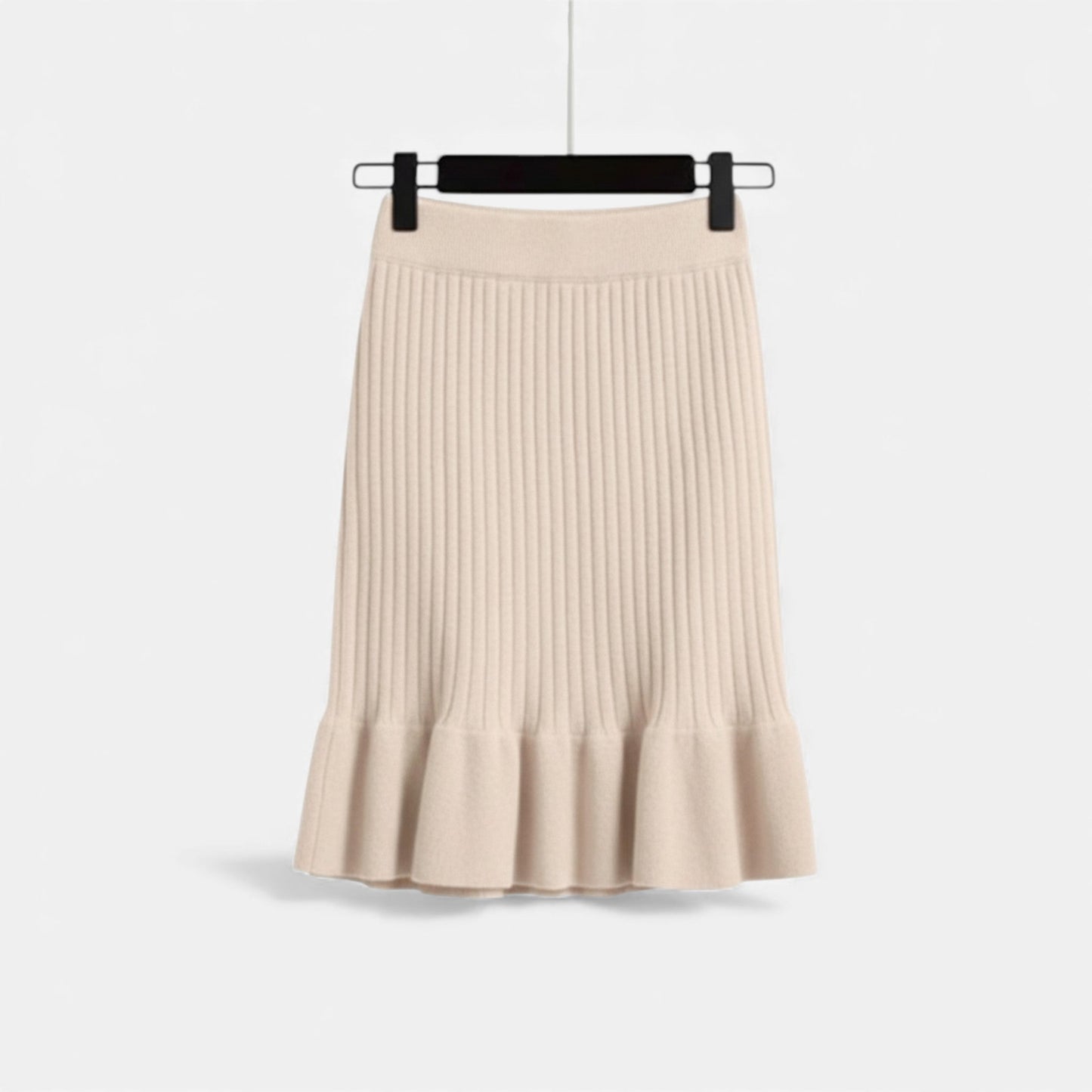 Comfortable High Waist Knit Mini Skirt