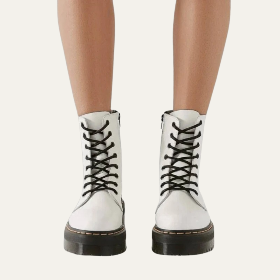 VogeLuxe | Women’s Chunky Platform Lace Up Ankle Boots