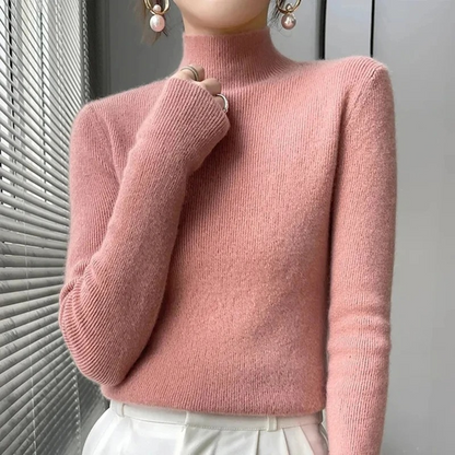 Warm Fitted Ladies Wool Sweater for Winter