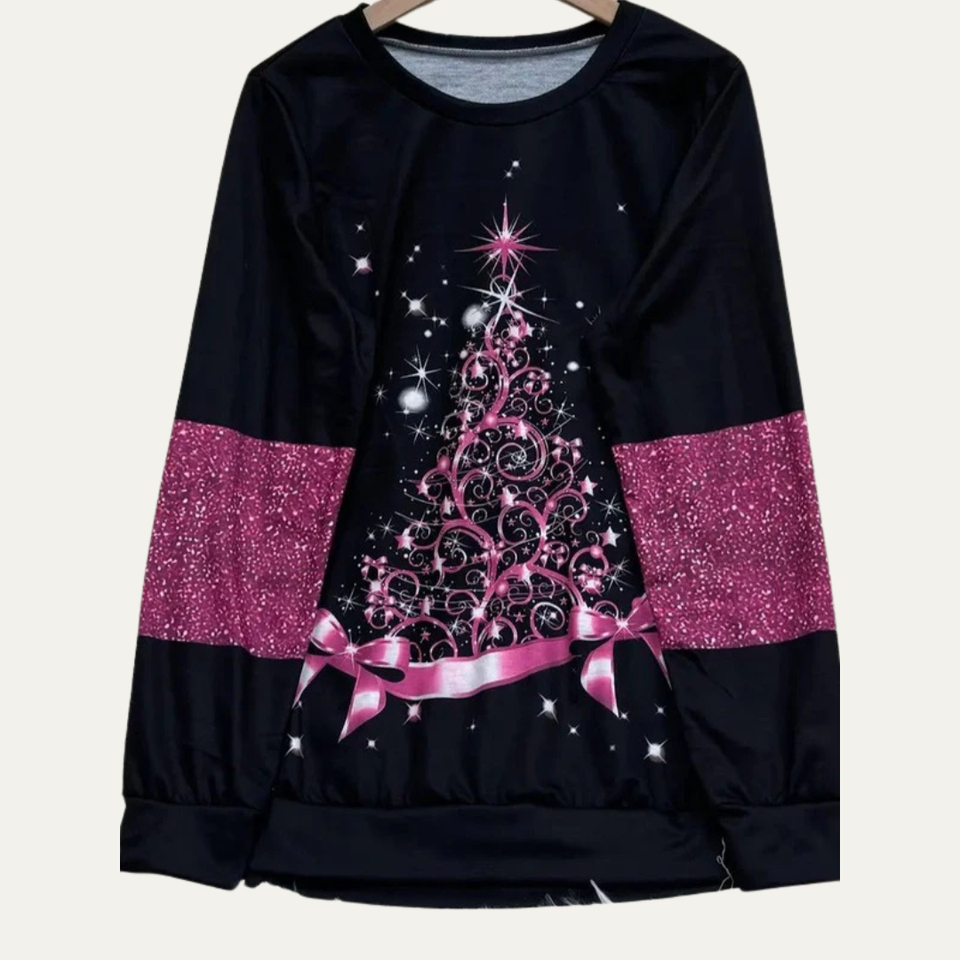 VogeLuxe | Women’s Starry Tree Christmas Sweatshirt
