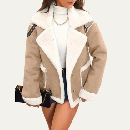 VogeLuxe | Women’s Cropped Aviator Jacket