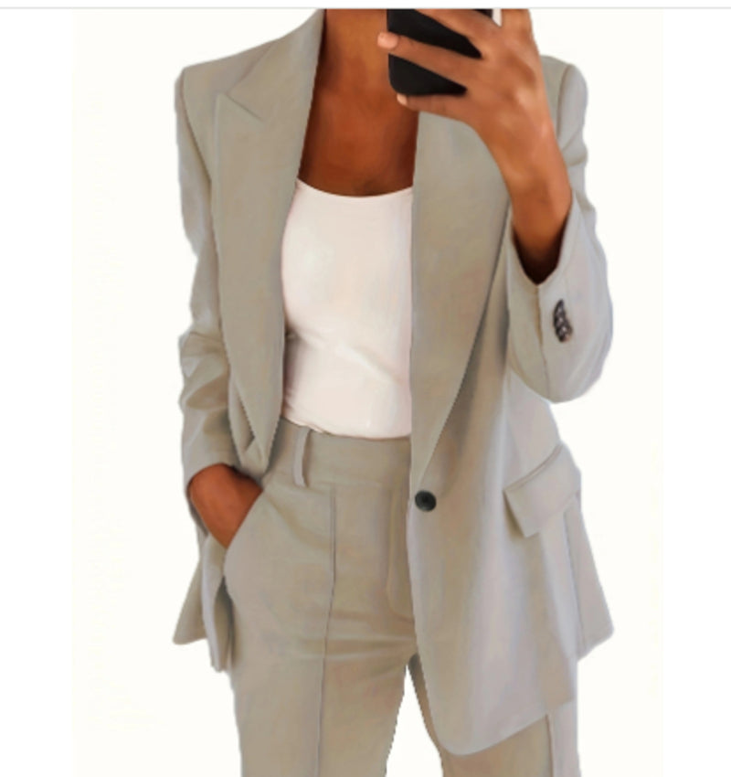 Classic Women's Suit Pants Set