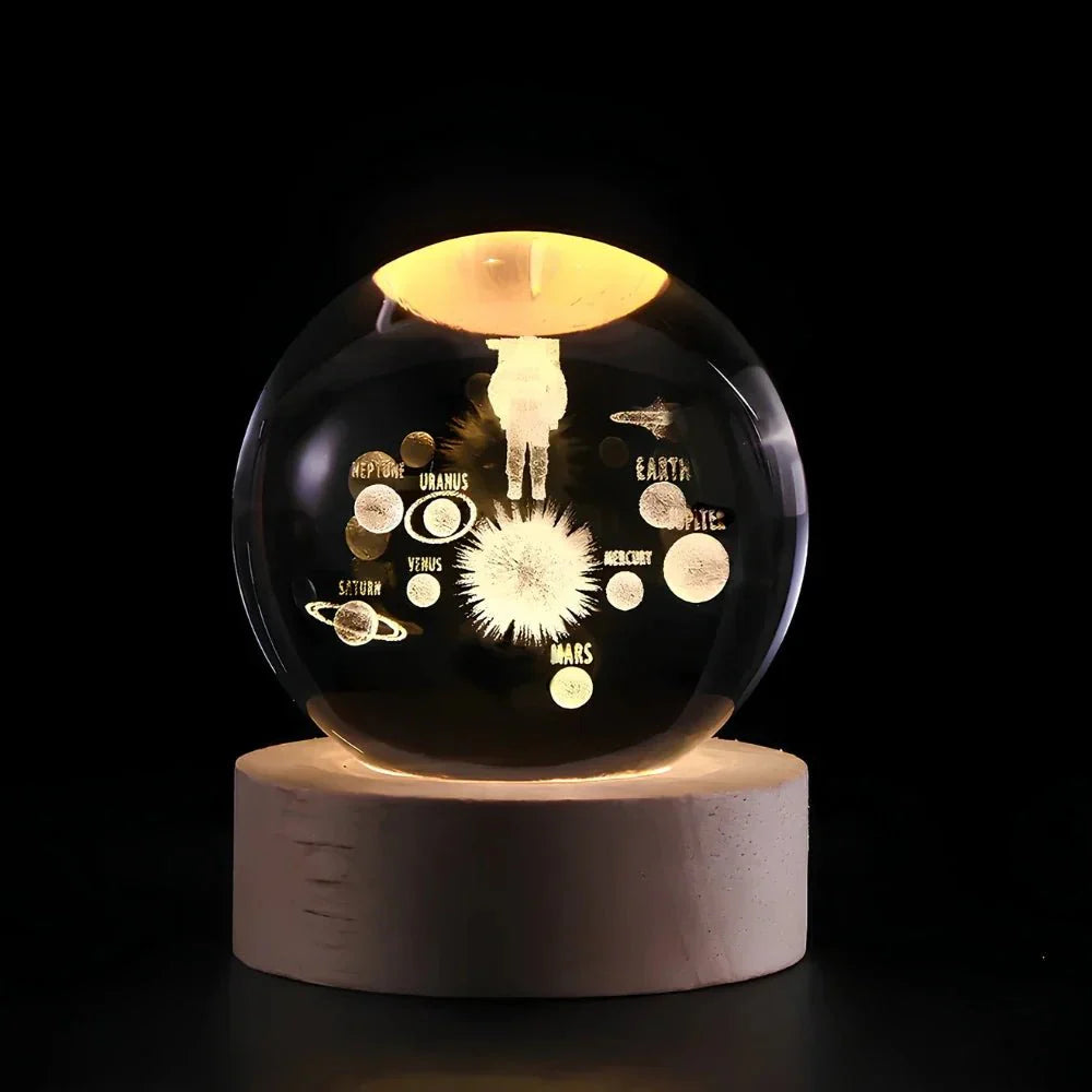 Glowing Orb LED Nightlight Galaxy Pattern