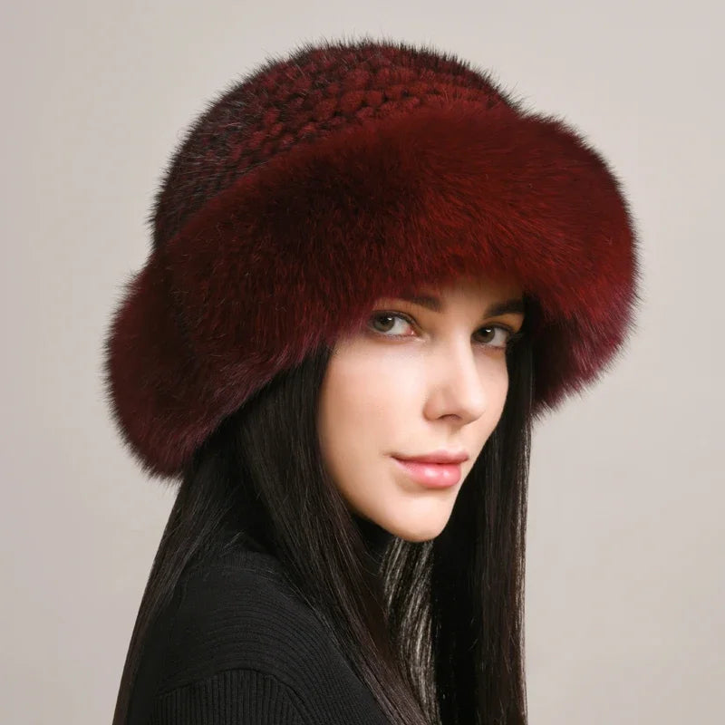 Luxurious Mink Fur Winter Hat for Women