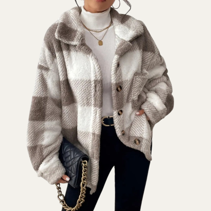 VogeLuxe | Women’s Oversized Plaid Shacket