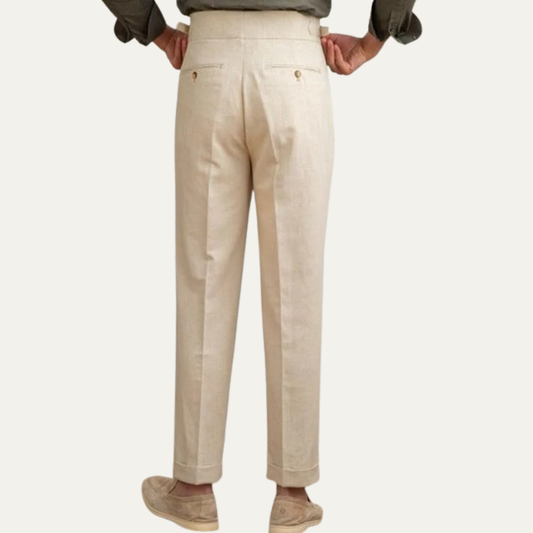 VogeLuxe | Men’s High-Waist Pleated Summer Chinos