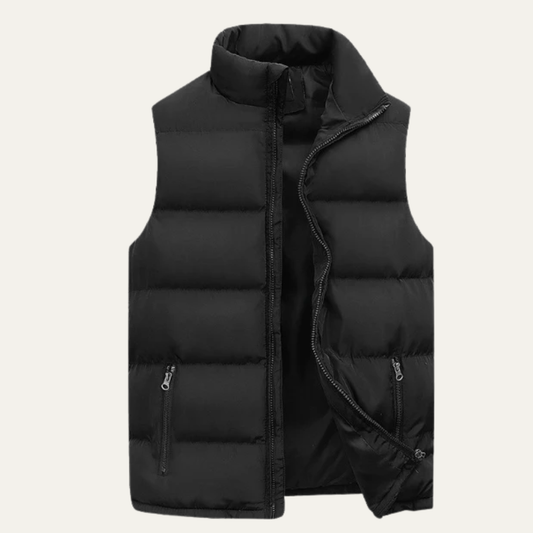 VogeLuxe | Men’s Padded Zip-Up Quilted Puffer Vest