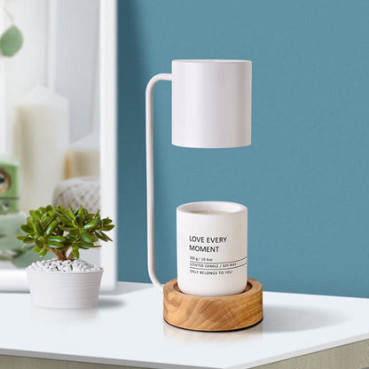 Simple Wooden Candle Light Warmer Lamp