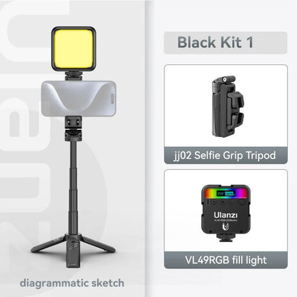 Portable Bluetooth Selfie Stick with 360 Rotation Holder