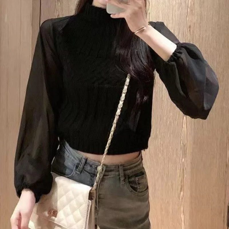 Warm Women's Long Sleeve Turtleneck Sweater Vest
