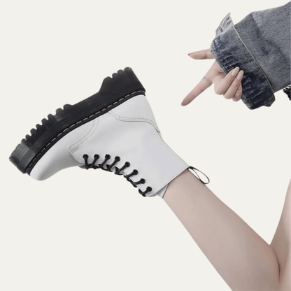 VogeLuxe | Women’s Chunky Platform Lace Up Ankle Boots