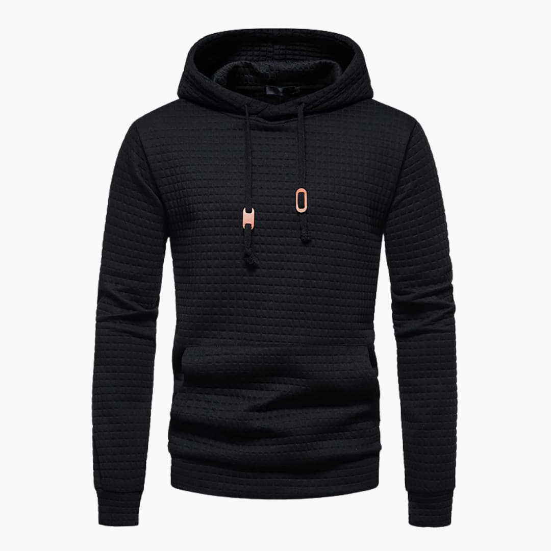 Warm Mens Hooded Sweatshirt with Graphic Print Design - VogeLuxe