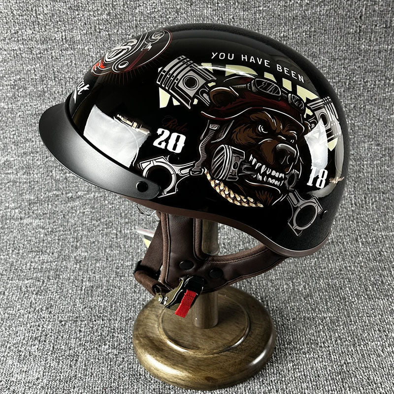 Lightweight Urban Half Face Helmet With Easy Release - VogeLuxe