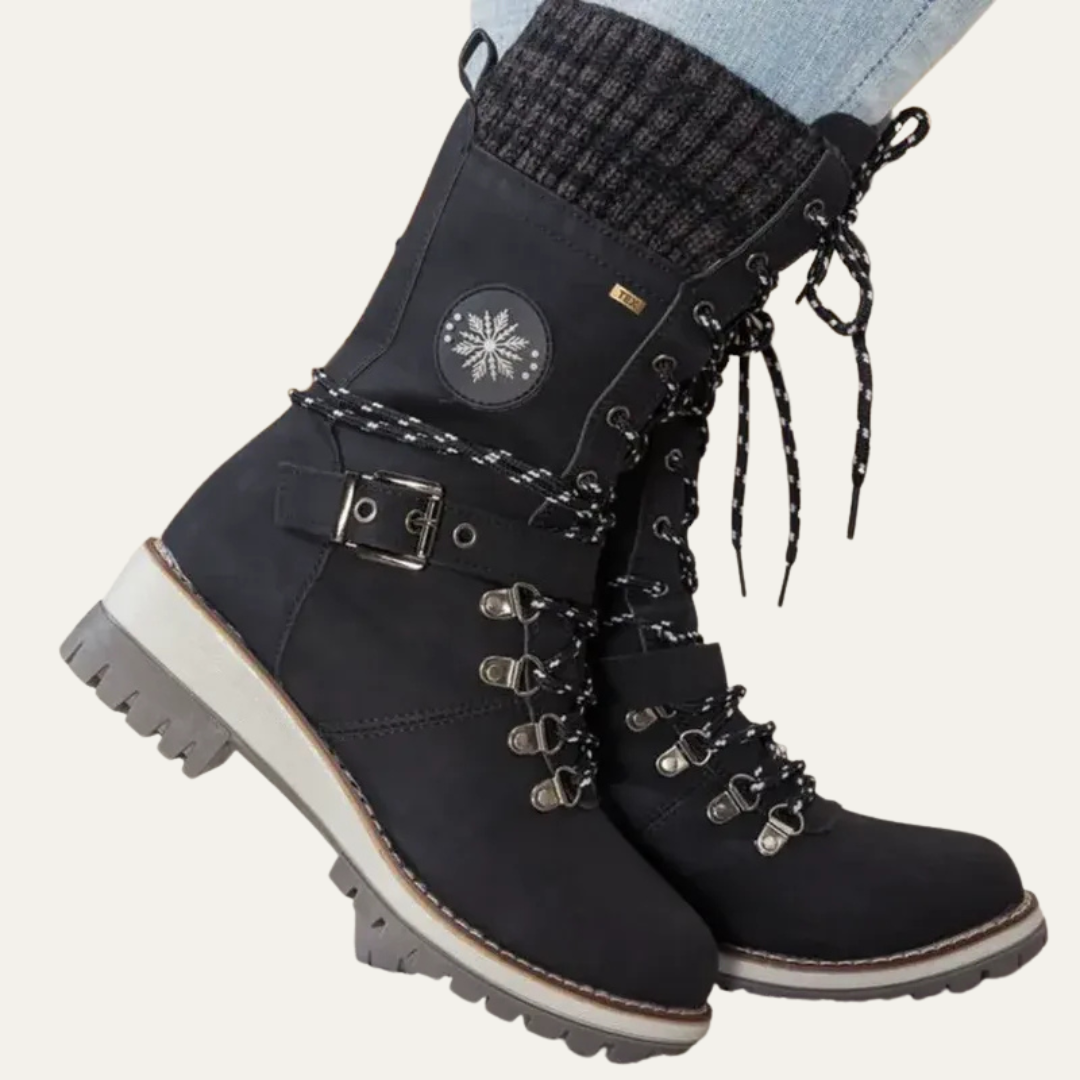 VogeLuxe | Women’s Mid Calf Winter Boots with Hiking Design