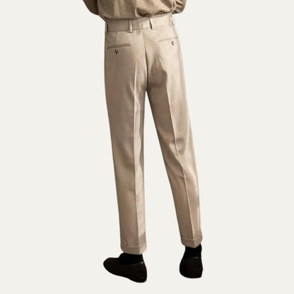 VogeLuxe | Men’s High-Waist Pleated Summer Chinos