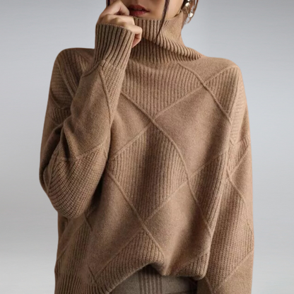 Soft Premium Cashmere Turtleneck Sweater
