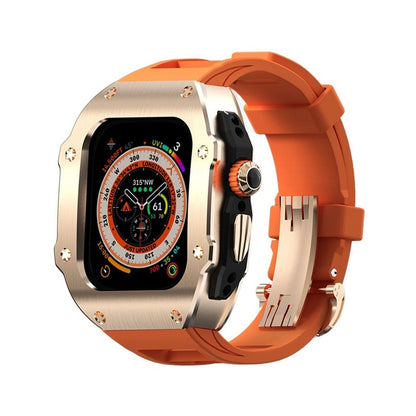 Durable Rubber Band & Steel Case for Apple Watch Ultra