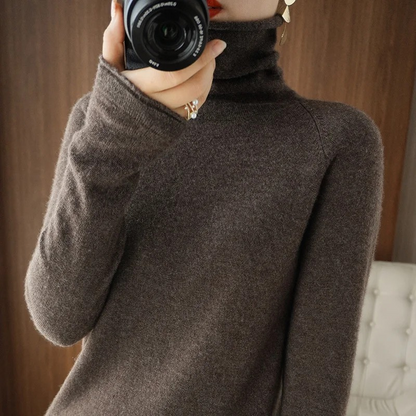 Warm Crew Neck Women's Sweater for Winter