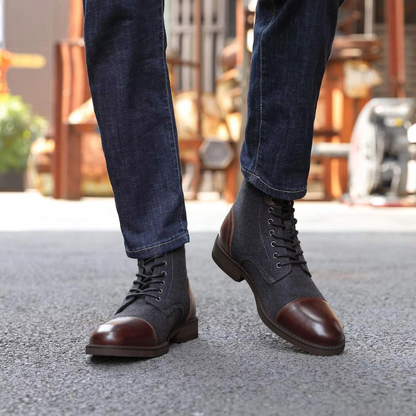 Men's Insulated Wool High Top Chelsea Boots | Sustainable Leather