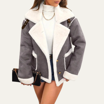 VogeLuxe | Women’s Cropped Aviator Jacket