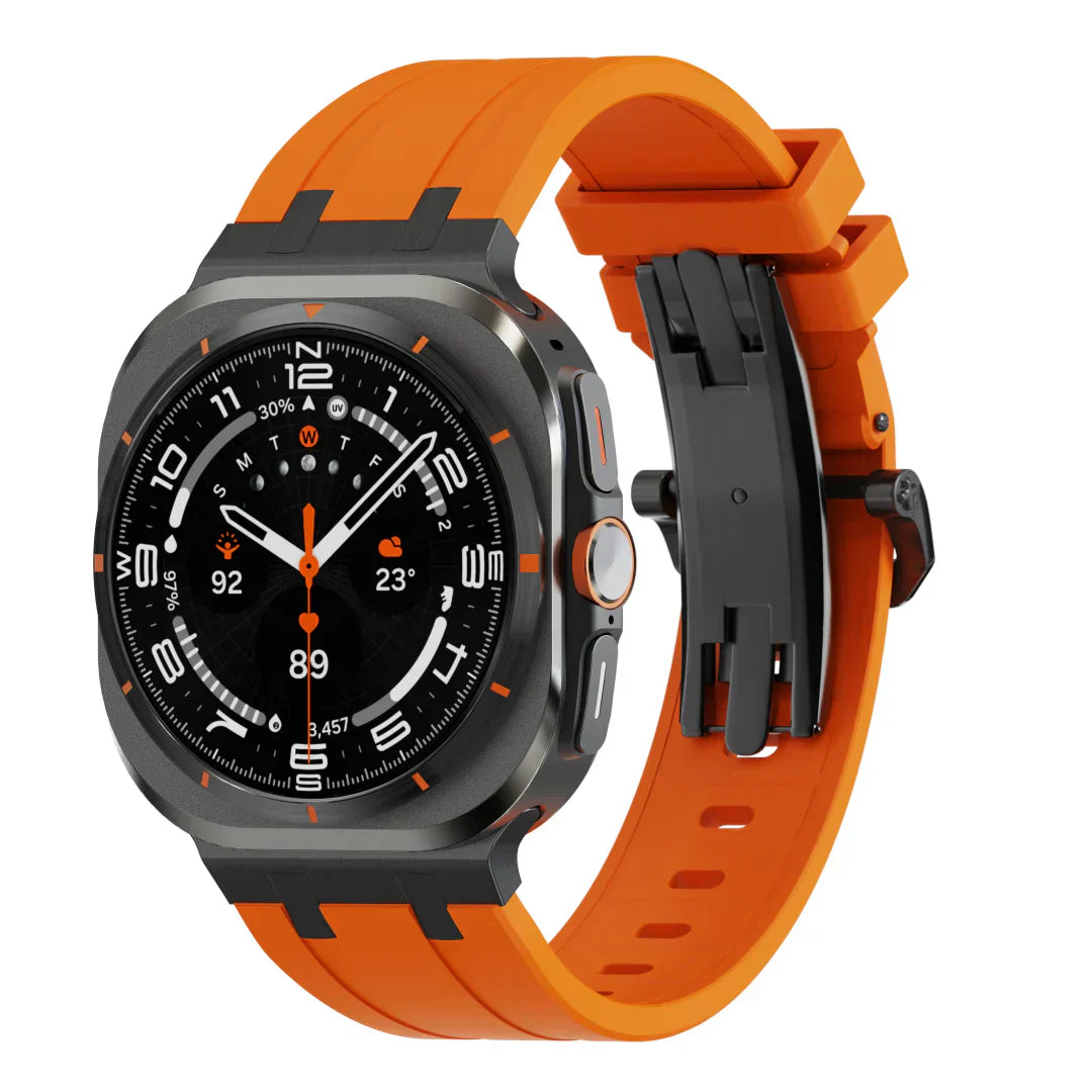 Stylish Butterfly Buckle Silicone Strap For Samsung Watch