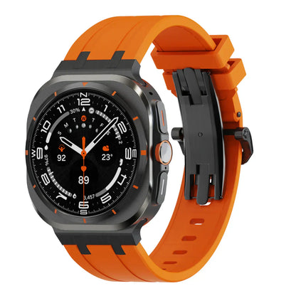 Stylish Butterfly Buckle Silicone Strap For Samsung Watch