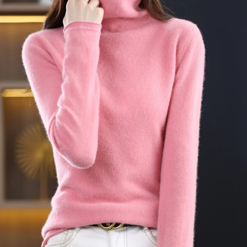 Soft Women's Winter Crew Neck Wool Sweater
