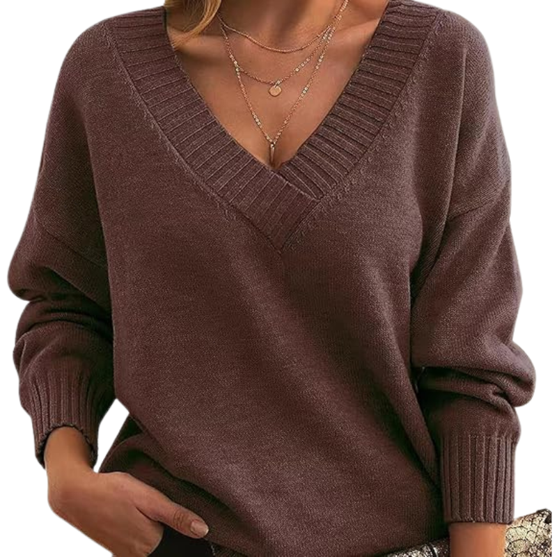 Soft Women's Classic V-Neck Cashmere Sweater