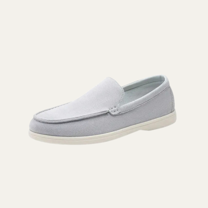 VogeLuxe | Men’s Suede Driving Moccasins with Metal Keeper Detail