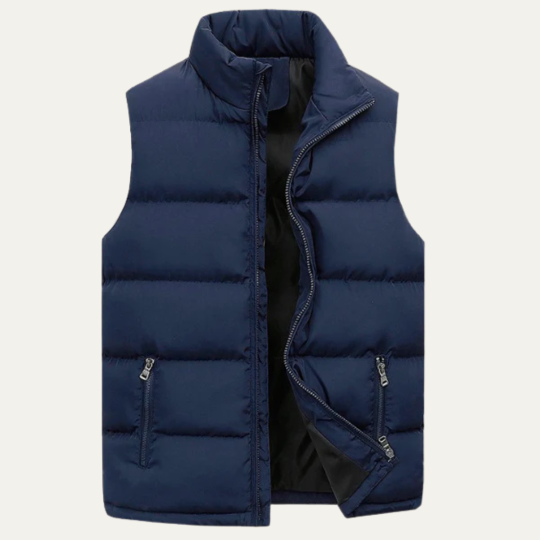 VogeLuxe | Men’s Quilted Full-Zip Puffer Vest