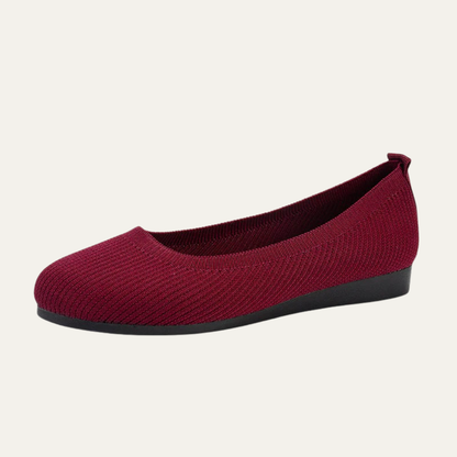 VogeLuxe | Women’s Breathable Knit Ballet Flats with Cushioned Insole