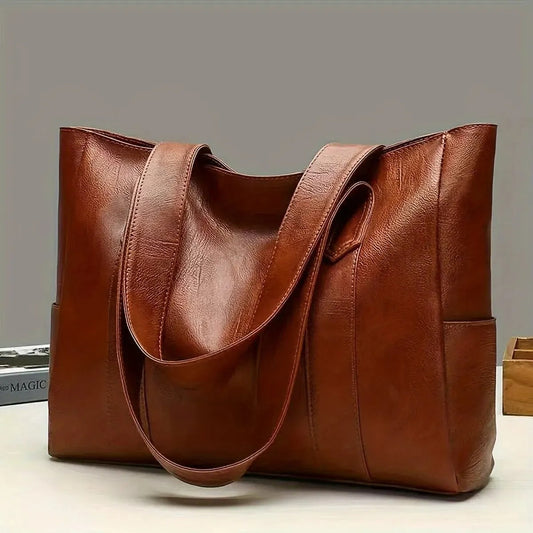 Classic Brown Leather Handbag - VogeLuxe
