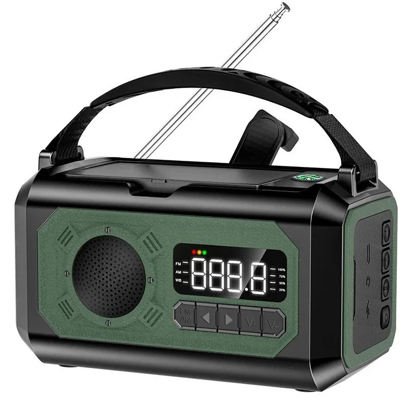 Portable 12000mAh Crank NOAA Weather Radio - VogeLuxe