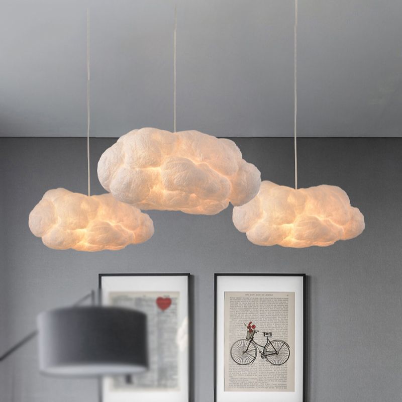 Soft White Fabric LED Hanging Light