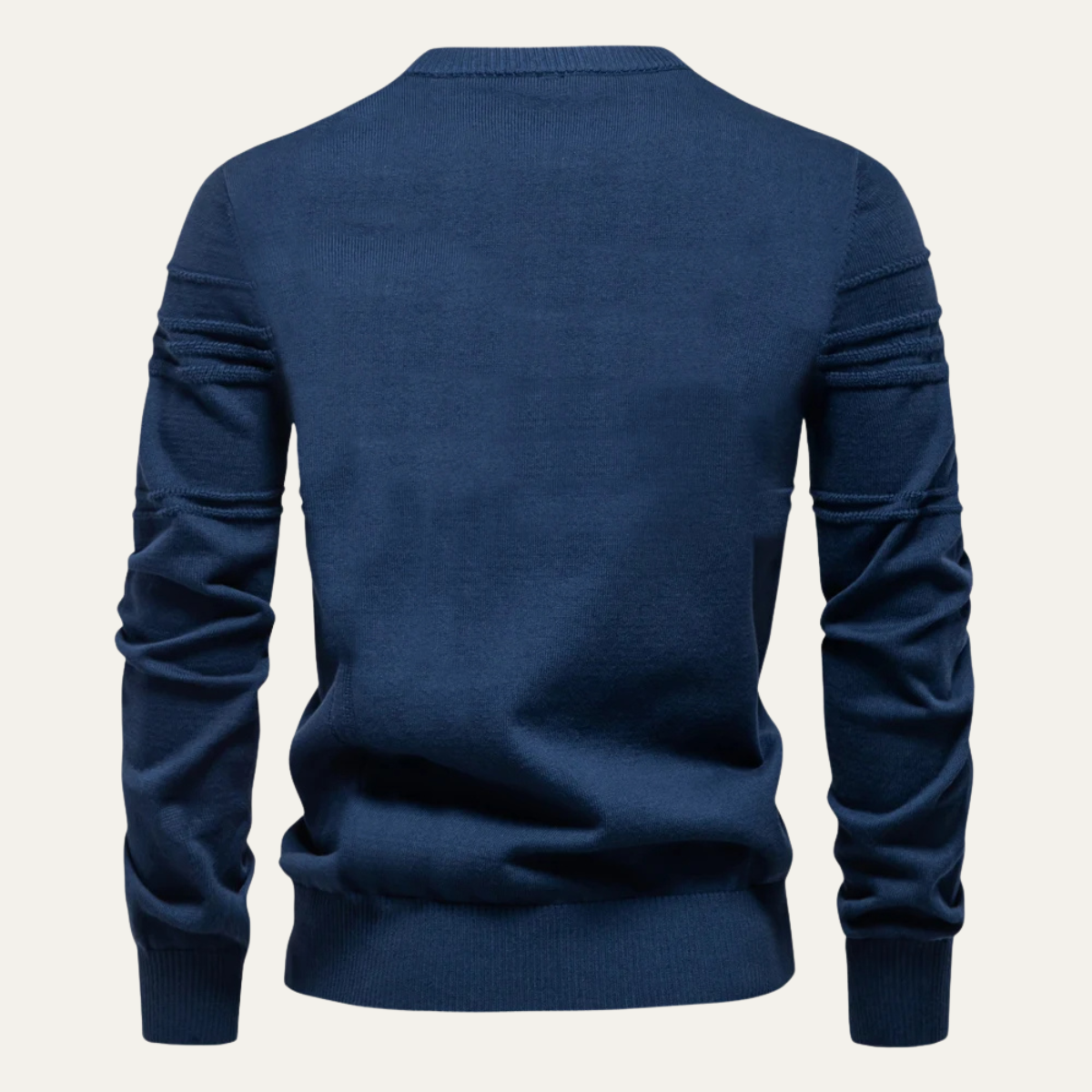 VogeLuxe | Men’s Textured Grid Pattern Crewneck Knit Sweater