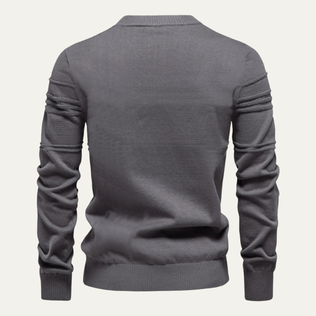 VogeLuxe | Men’s Textured Grid Pattern Crewneck Knit Sweater