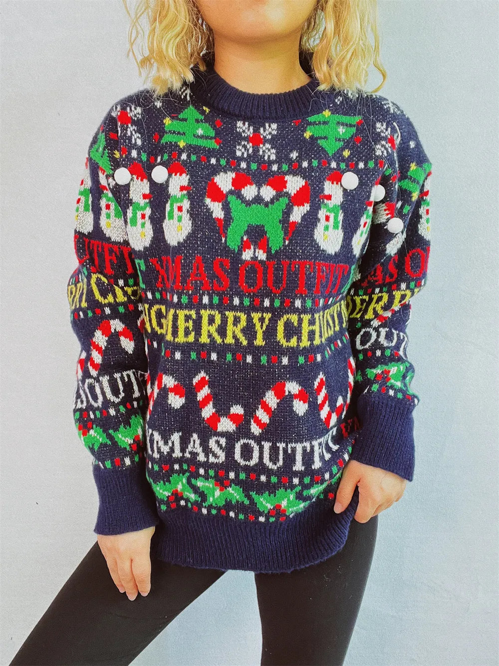 Holiday Cheer Long Sleeve Winter Sweater - VogeLuxe