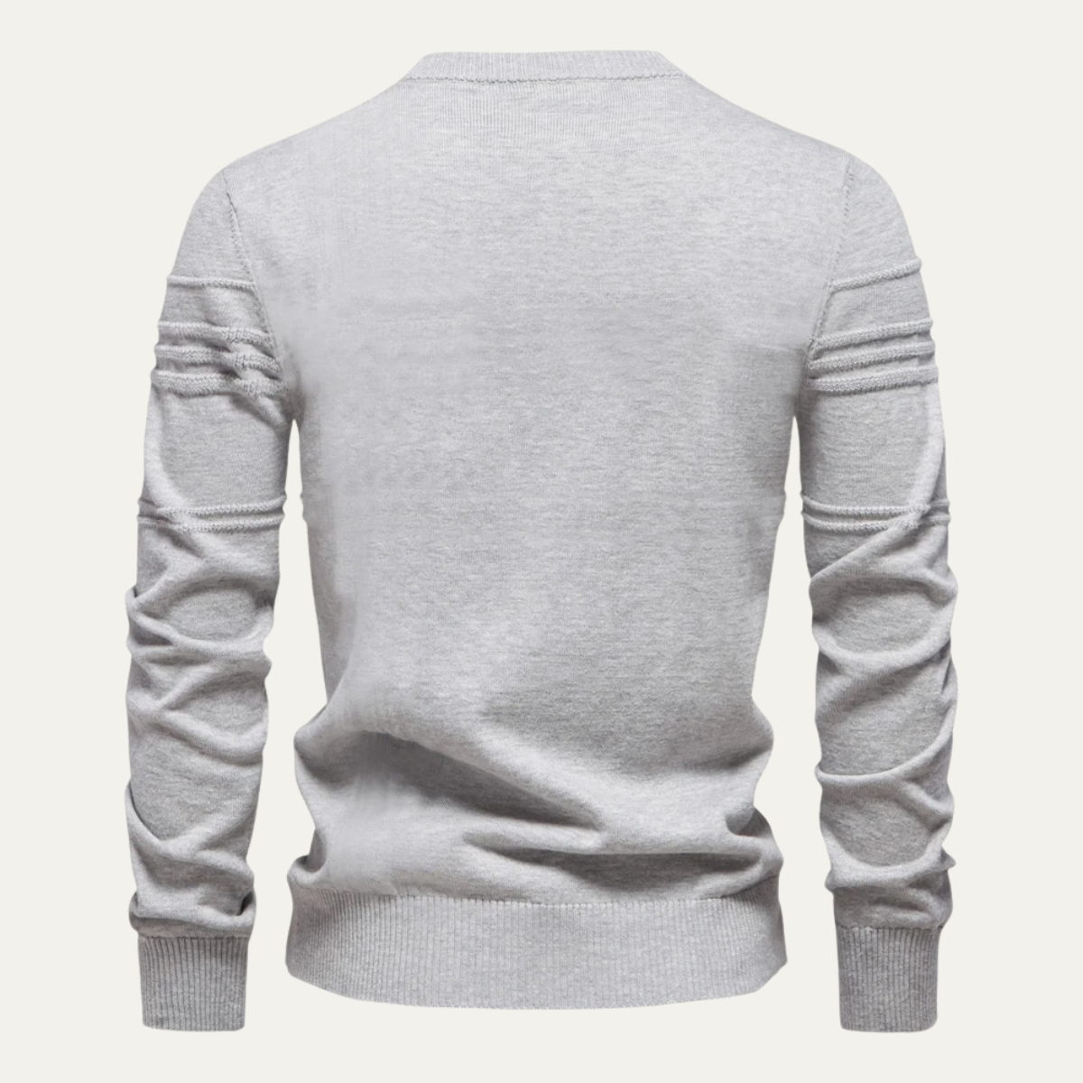 VogeLuxe | Men’s Textured Grid Pattern Crewneck Knit Sweater
