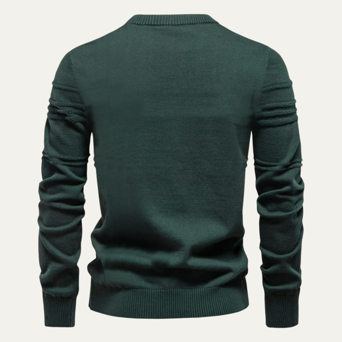 VogeLuxe | Men’s Textured Grid Pattern Crewneck Knit Sweater