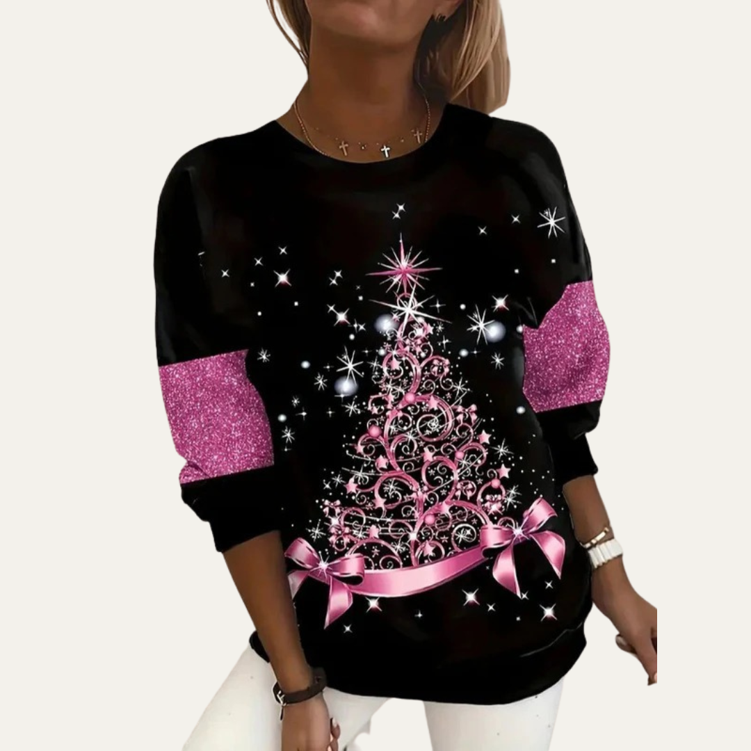 VogeLuxe | Women’s Starry Tree Christmas Sweatshirt