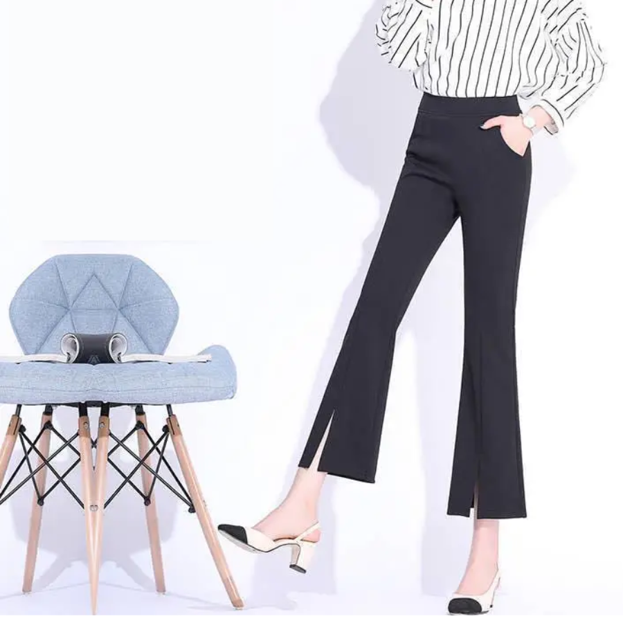 Comfy High Waist Flare Leg Women's Casual Pants