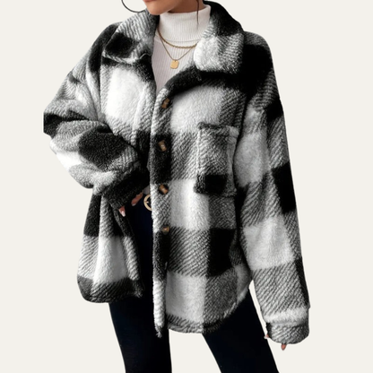 VogeLuxe | Women’s Oversized Plaid Shacket