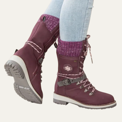 VogeLuxe | Women’s Mid Calf Winter Boots with Hiking Design
