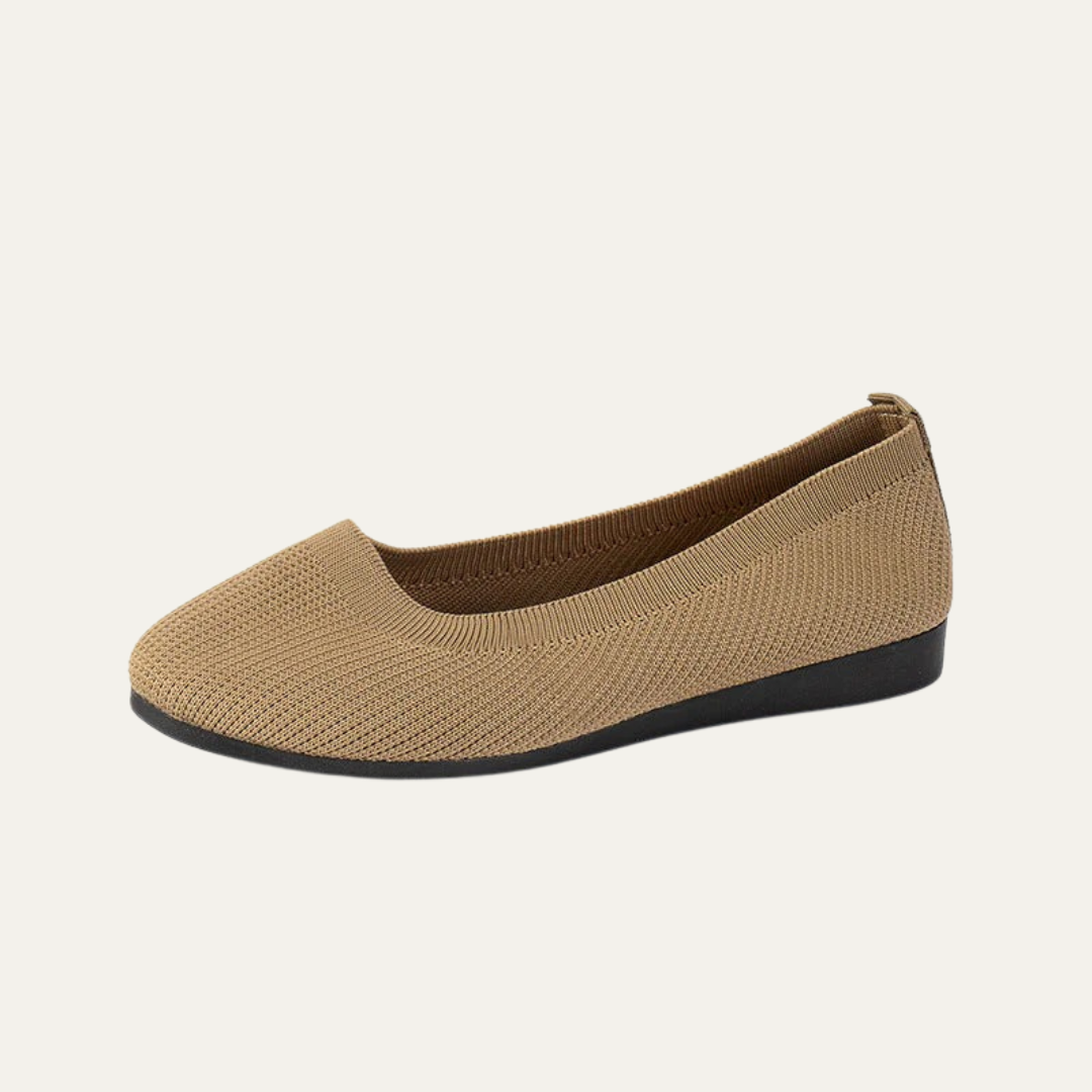 VogeLuxe | Women’s Breathable Knit Ballet Flats with Cushioned Insole